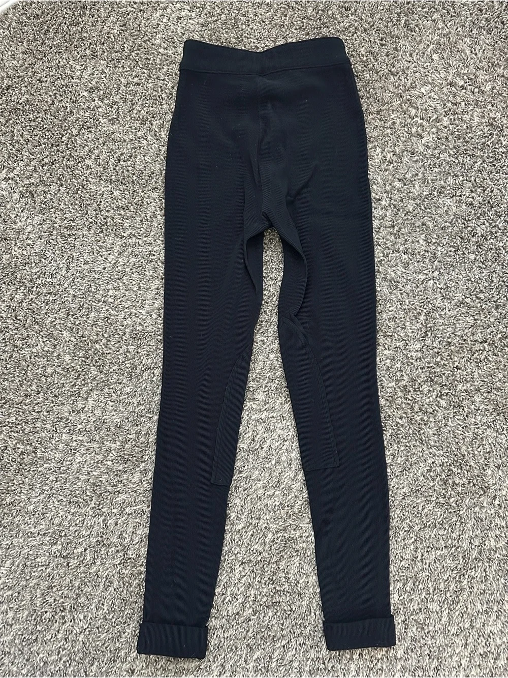 American Apparel Black Ribbed Riding Pants - Picture 2 of 3